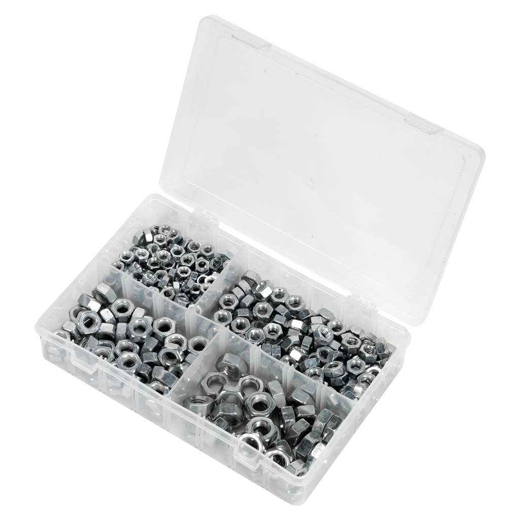 Steel Nut Assortment DIN 934 - 1/4"-1/2"UNF 320pc AB029SN