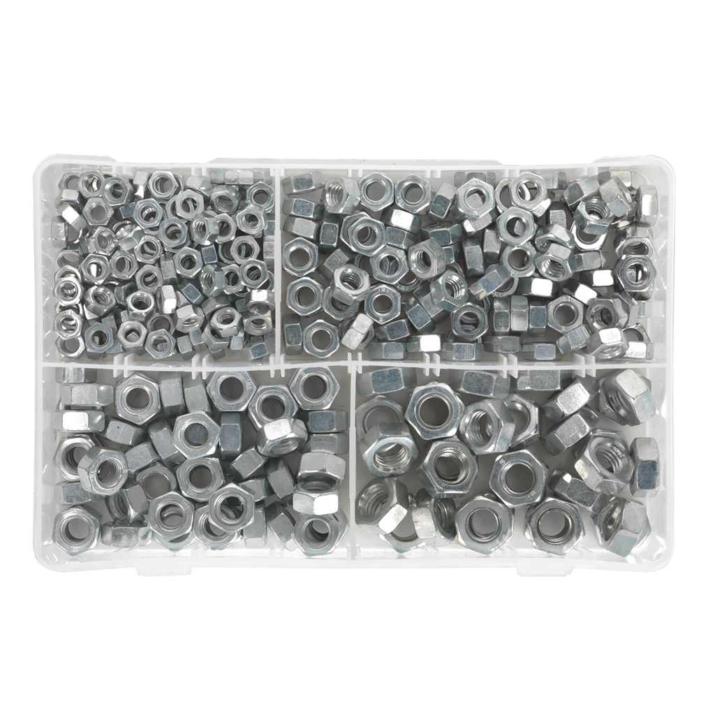 Steel Nut Assortment DIN 934 - 1/4"-1/2"UNF 320pc AB029SN