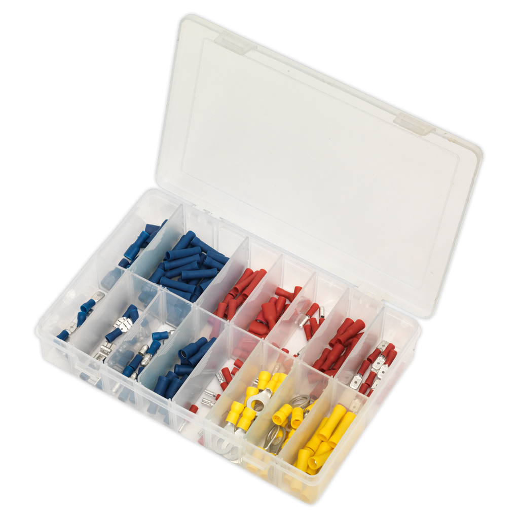 Crimp Terminal Assortment 200pc - Blue, Red & Yellow AB038MT