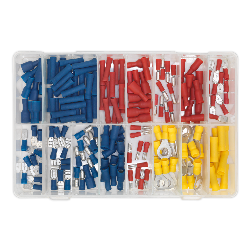Crimp Terminal Assortment 200pc - Blue, Red & Yellow AB038MT