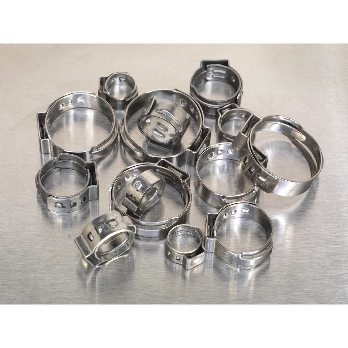 Stainless Steel O-Clip Single Ear Assortment 160pc AB043SE