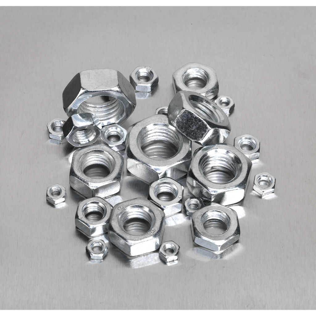 255pc Steel Nut Assortment DIN 934 - M4-M16 AB046SN