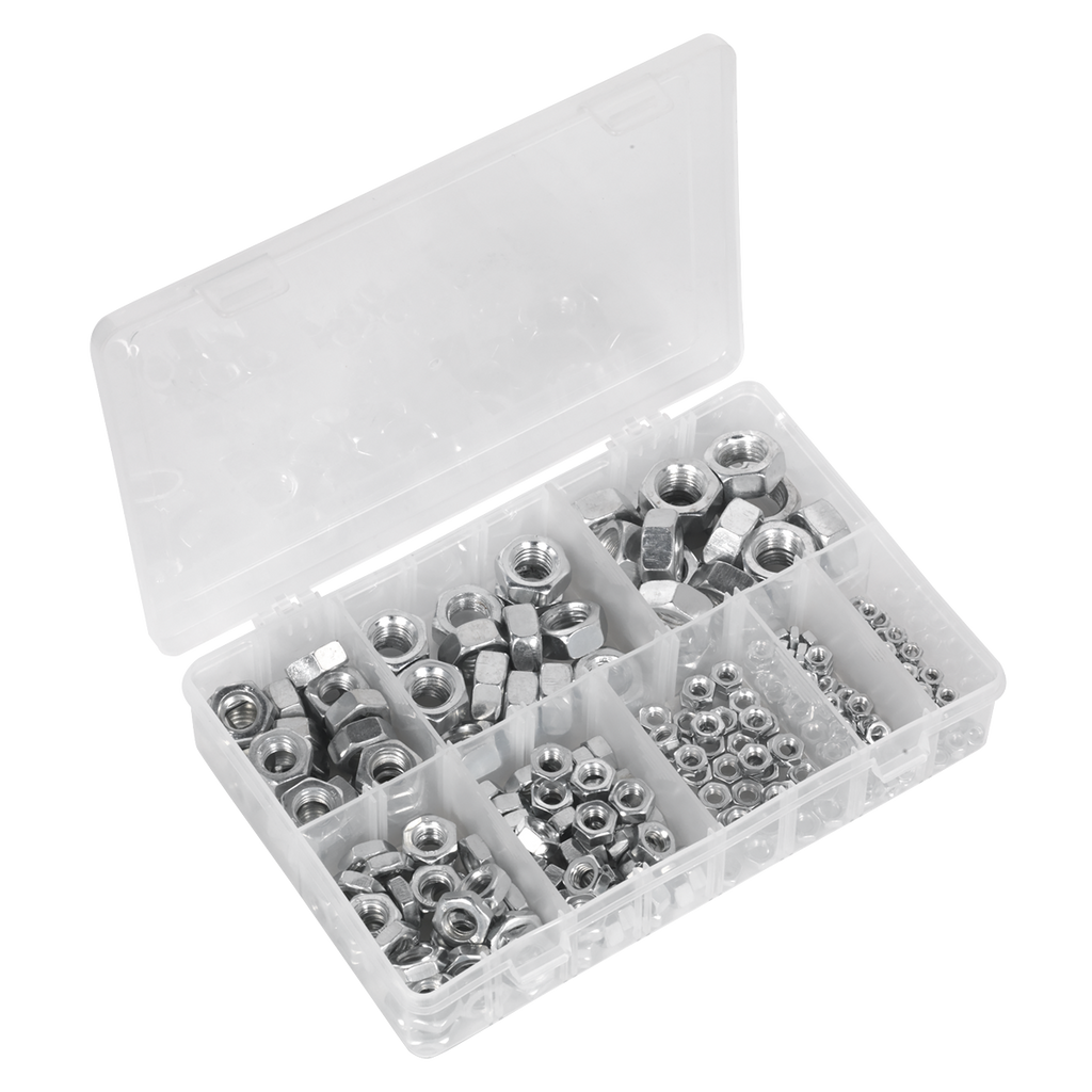 255pc Steel Nut Assortment DIN 934 - M4-M16 AB046SN