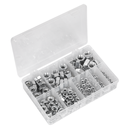 255pc Steel Nut Assortment DIN 934 - M4-M16 AB046SN