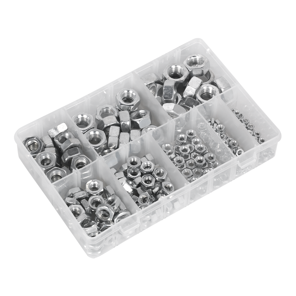 255pc Steel Nut Assortment DIN 934 - M4-M16 AB046SN
