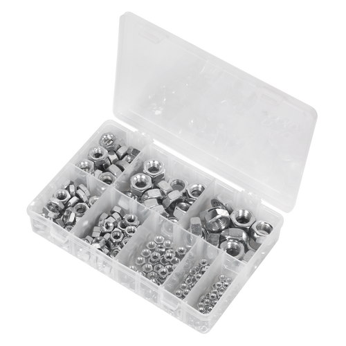 255pc Steel Nut Assortment DIN 934 - M4-M16 AB046SN