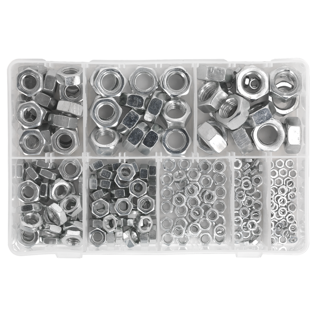 255pc Steel Nut Assortment DIN 934 - M4-M16 AB046SN