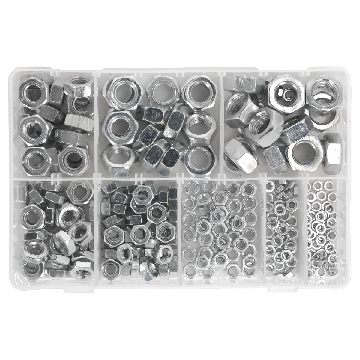 255pc Steel Nut Assortment DIN 934 - M4-M16 AB046SN