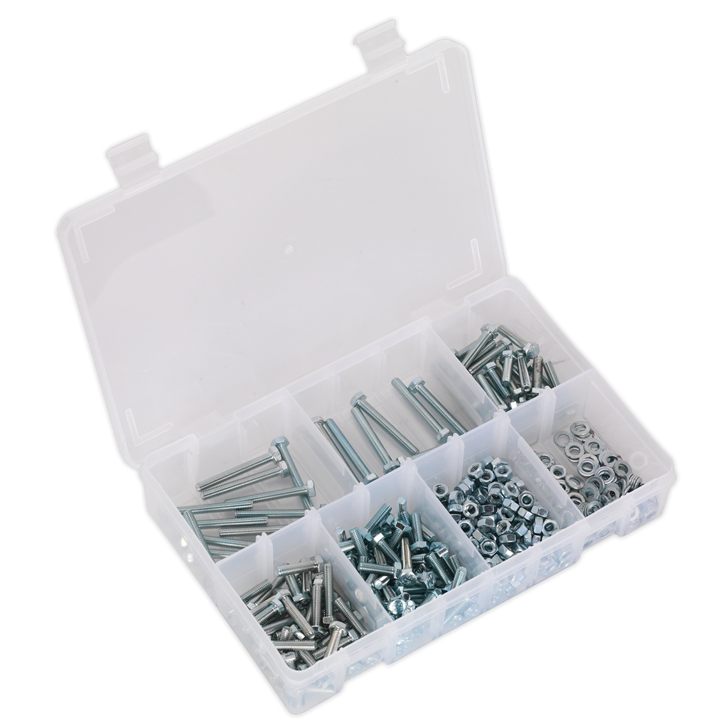 High Tensile Setscrew, Nut & Washer Assortment M5 444pc AB049SNW
