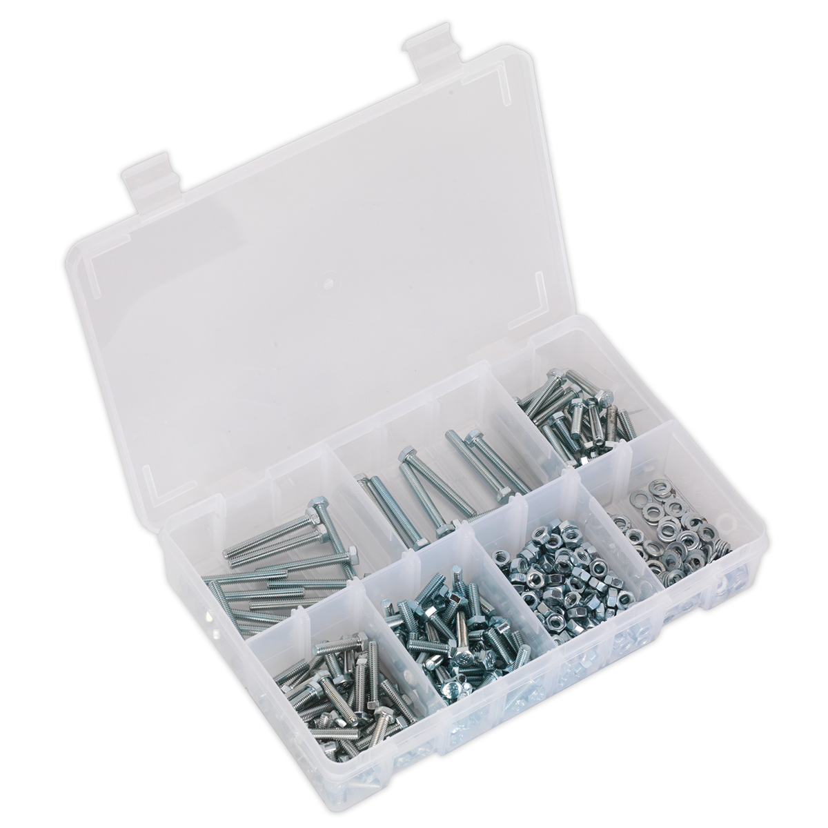 High Tensile Setscrew, Nut & Washer Assortment M5 444pc AB049SNW