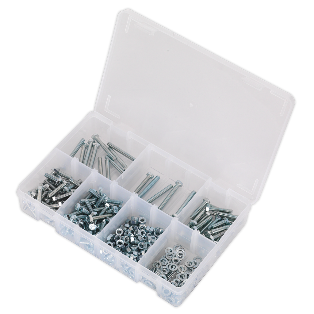 High Tensile Setscrew, Nut & Washer Assortment M5 444pc AB049SNW