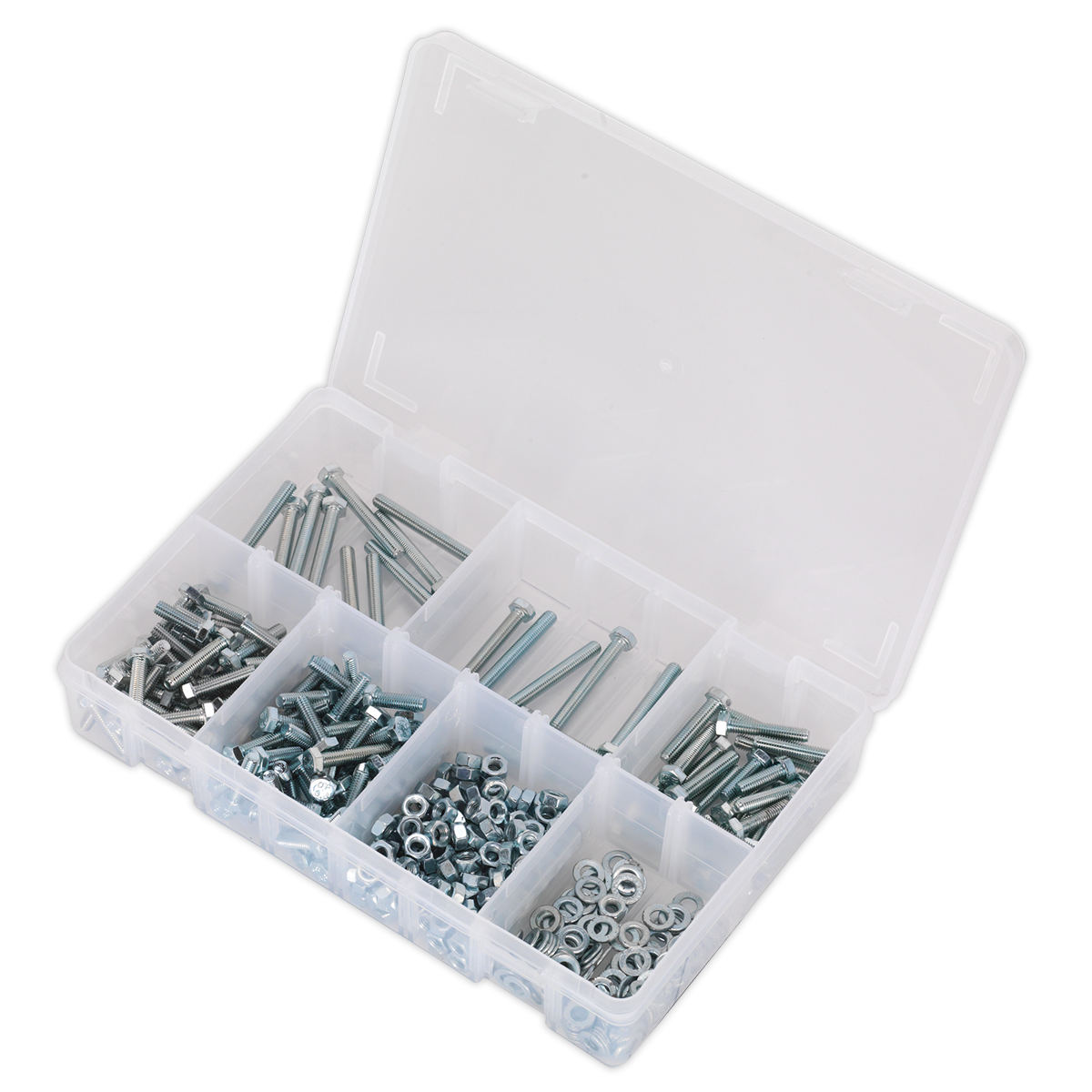 High Tensile Setscrew, Nut & Washer Assortment M5 444pc AB049SNW