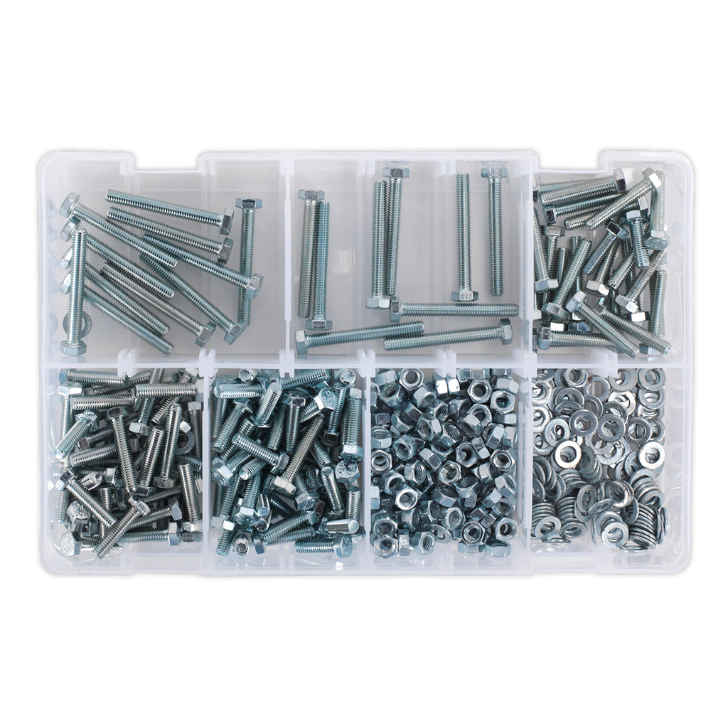 High Tensile Setscrew, Nut & Washer Assortment M5 444pc AB049SNW