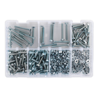 High Tensile Setscrew, Nut & Washer Assortment M5 444pc AB049SNW