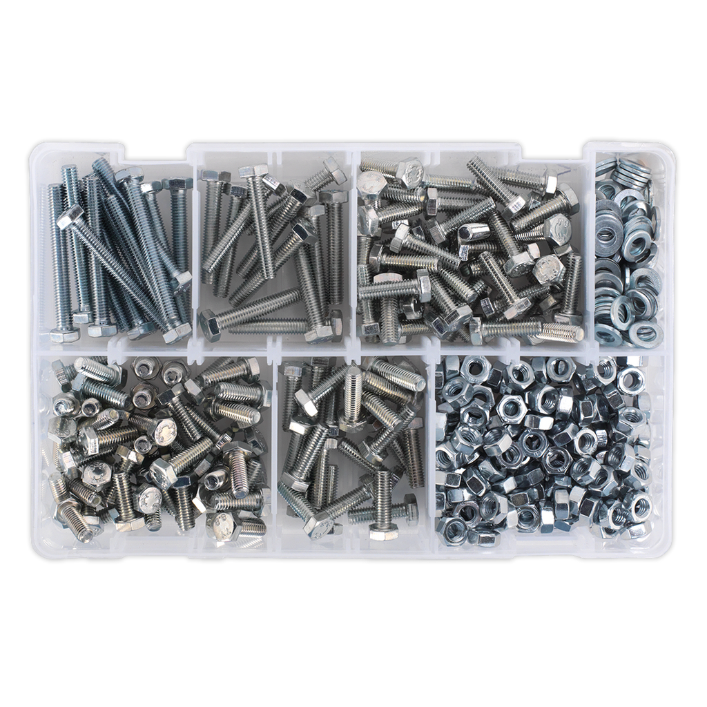 High Tensile Setscrew, Nut & Washer Assortment M6 408pc AB050SNW