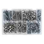 High Tensile Setscrew, Nut & Washer Assortment M6 408pc AB050SNW