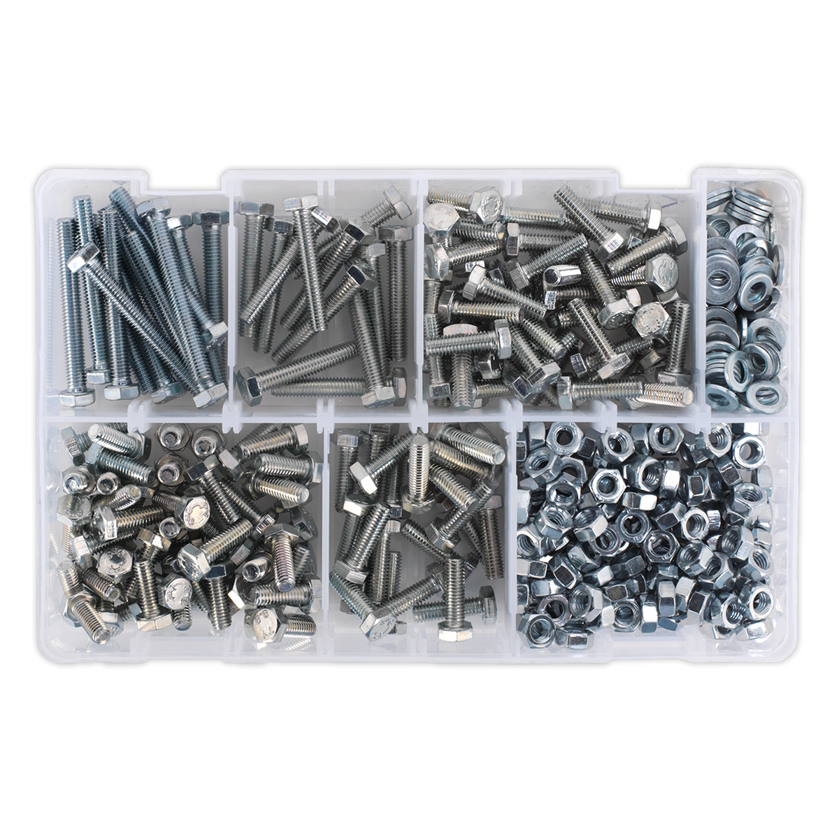 High Tensile Setscrew, Nut & Washer Assortment M6 408pc AB050SNW