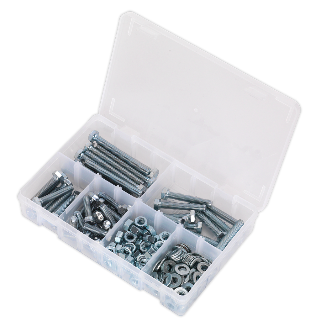 High Tensile Setscrew, Nut & Washer Assortment M8 220pc AB051SNW