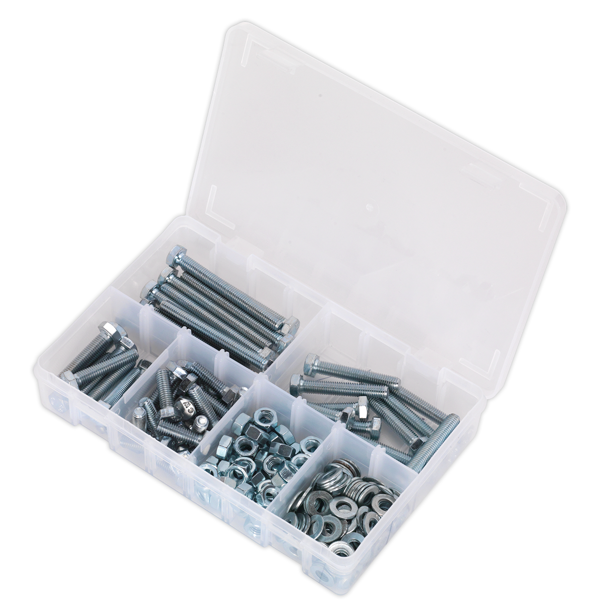 High Tensile Setscrew, Nut & Washer Assortment M8 220pc AB051SNW