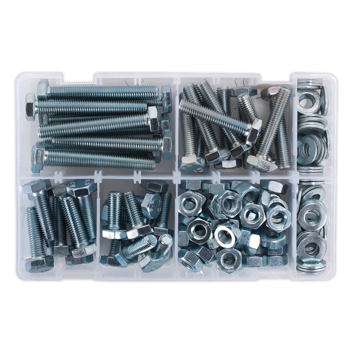 High Tensile Setscrew, Nut & Washer Assortment M10 150pc AB052SNW