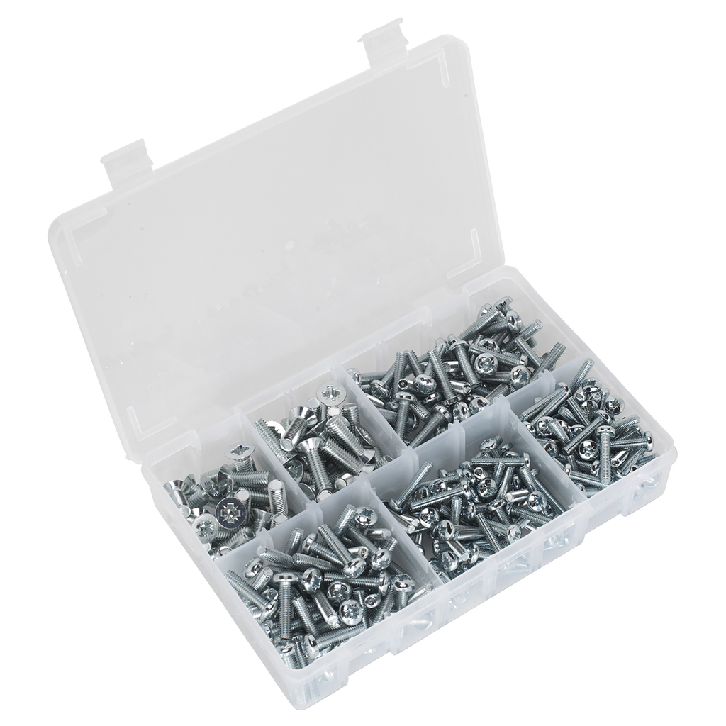 Countersunk & Pan Head Pozi Machine Screw Assortment M5-M8 264pc AB054MS