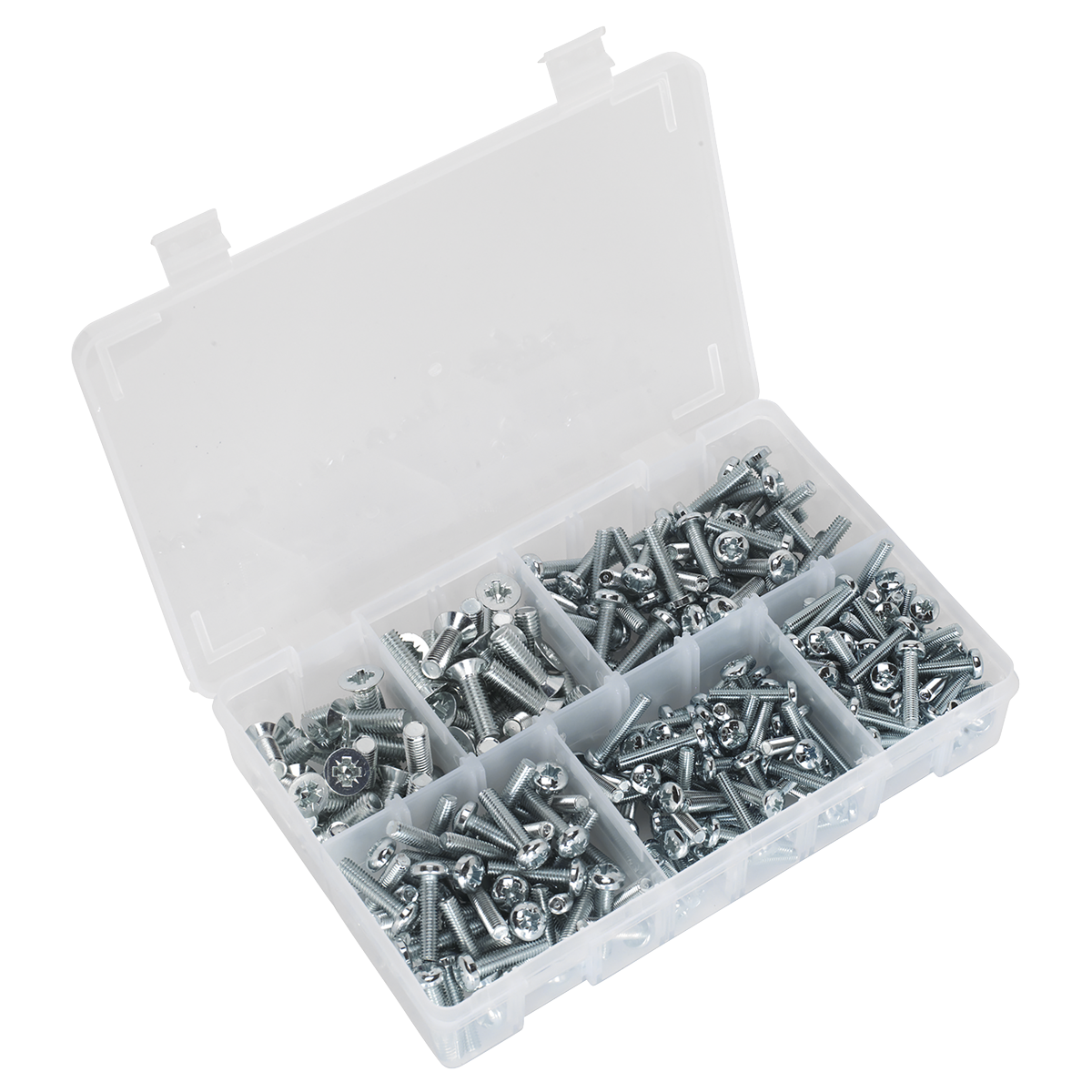 Countersunk & Pan Head Pozi Machine Screw Assortment M5-M8 264pc AB054MS