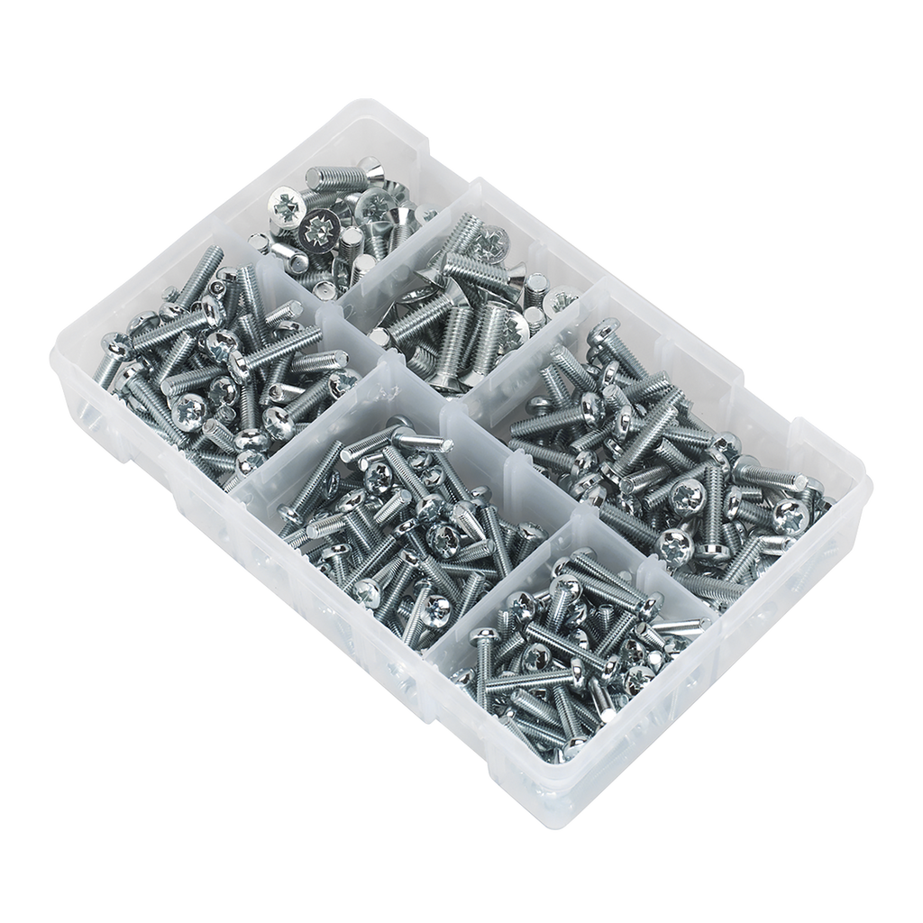 Countersunk & Pan Head Pozi Machine Screw Assortment M5-M8 264pc AB054MS