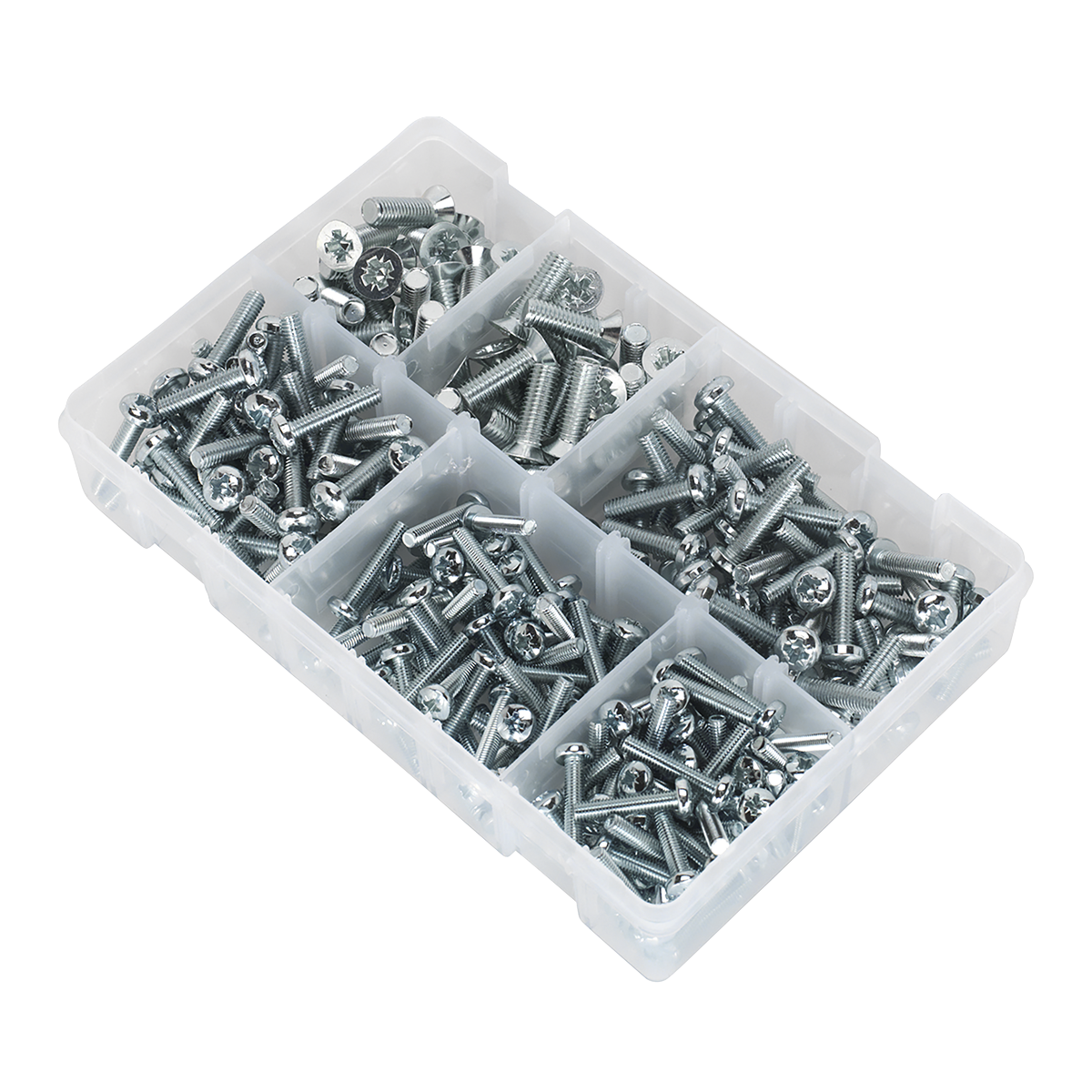 Countersunk & Pan Head Pozi Machine Screw Assortment M5-M8 264pc AB054MS