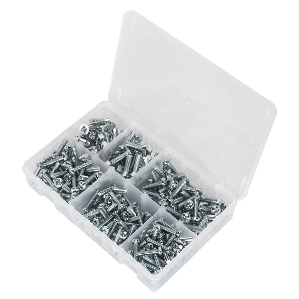 Countersunk & Pan Head Pozi Machine Screw Assortment M5-M8 264pc AB054MS