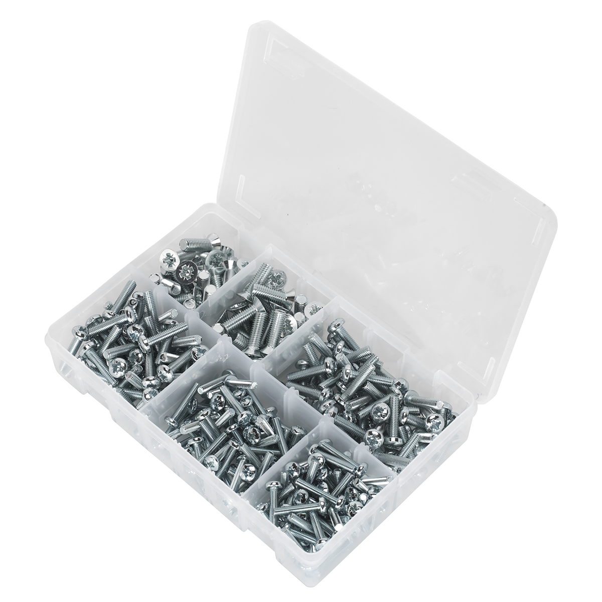 Countersunk & Pan Head Pozi Machine Screw Assortment M5-M8 264pc AB054MS