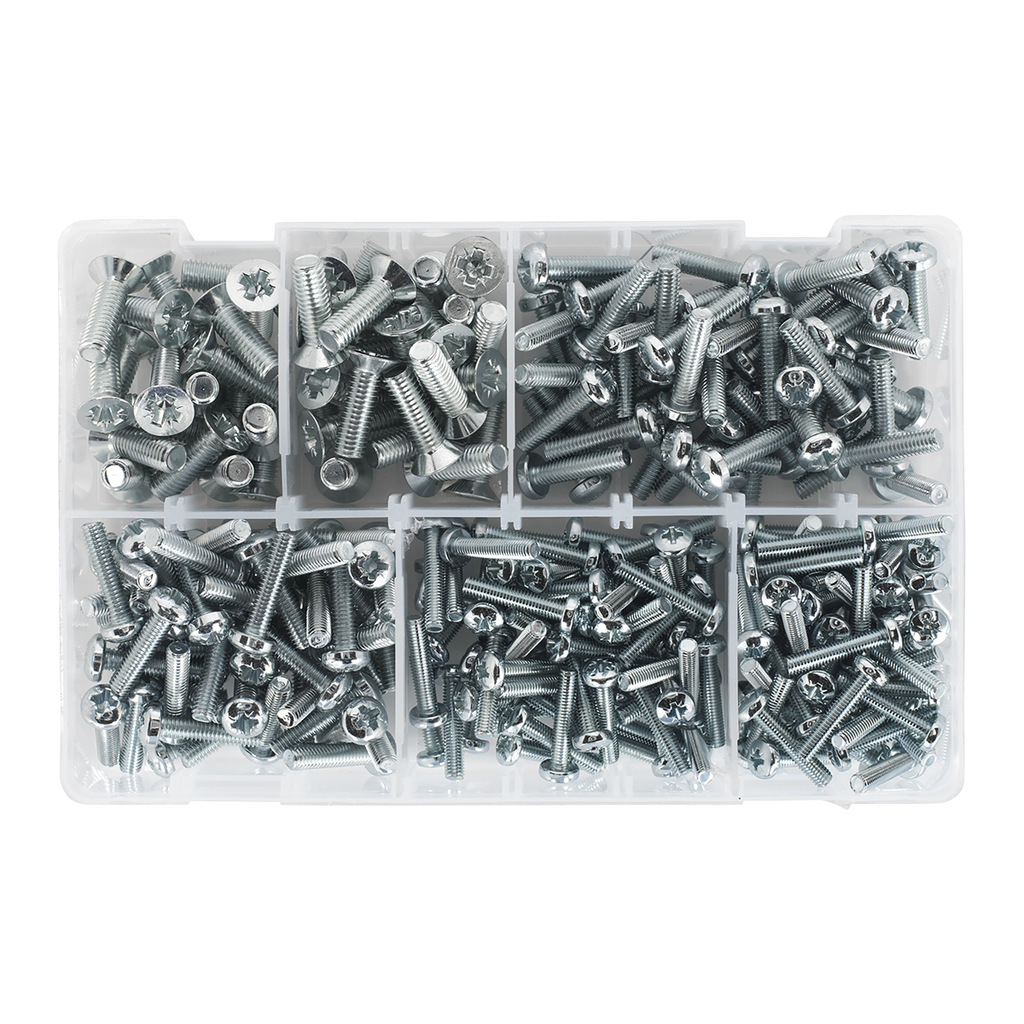Countersunk & Pan Head Pozi Machine Screw Assortment M5-M8 264pc AB054MS