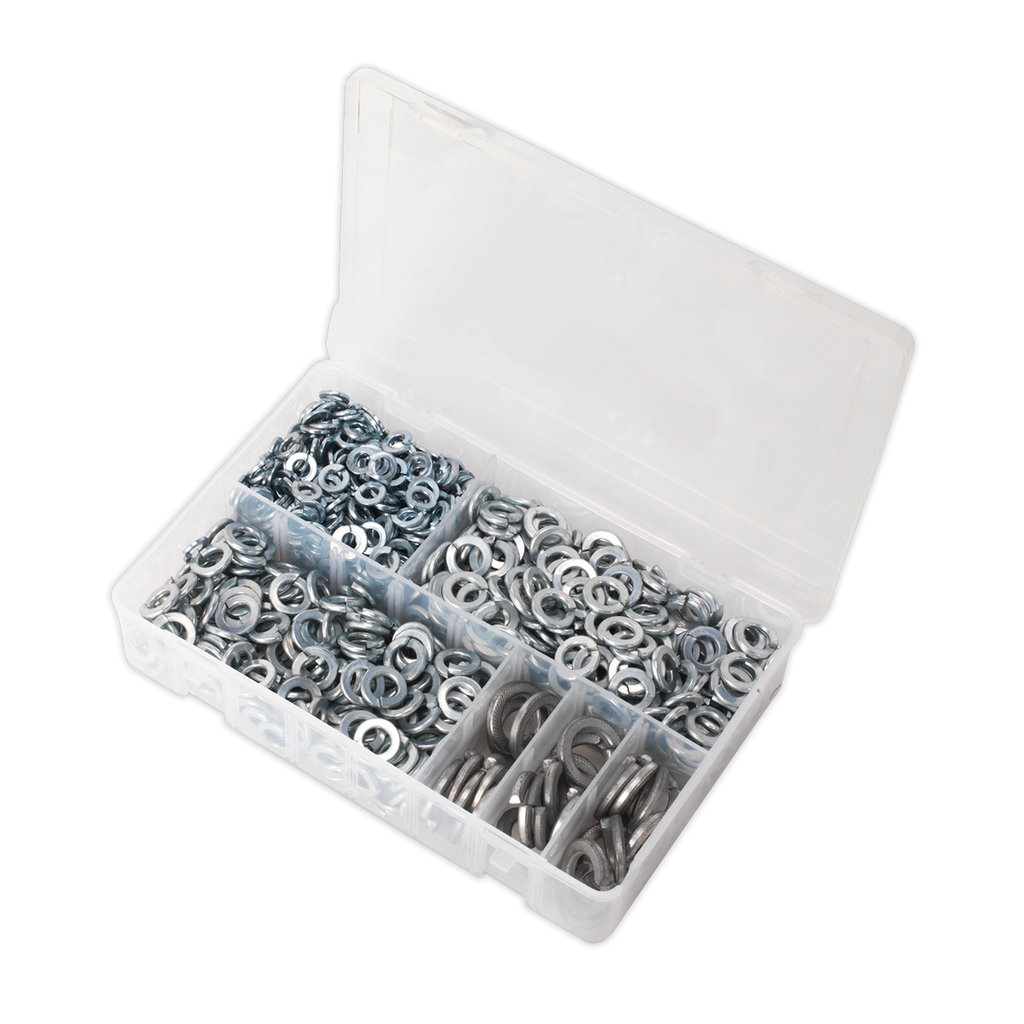 Zinc Plated Spring Washer Assortment M6-M16 DIN 127B - 1010pc AB058SW
