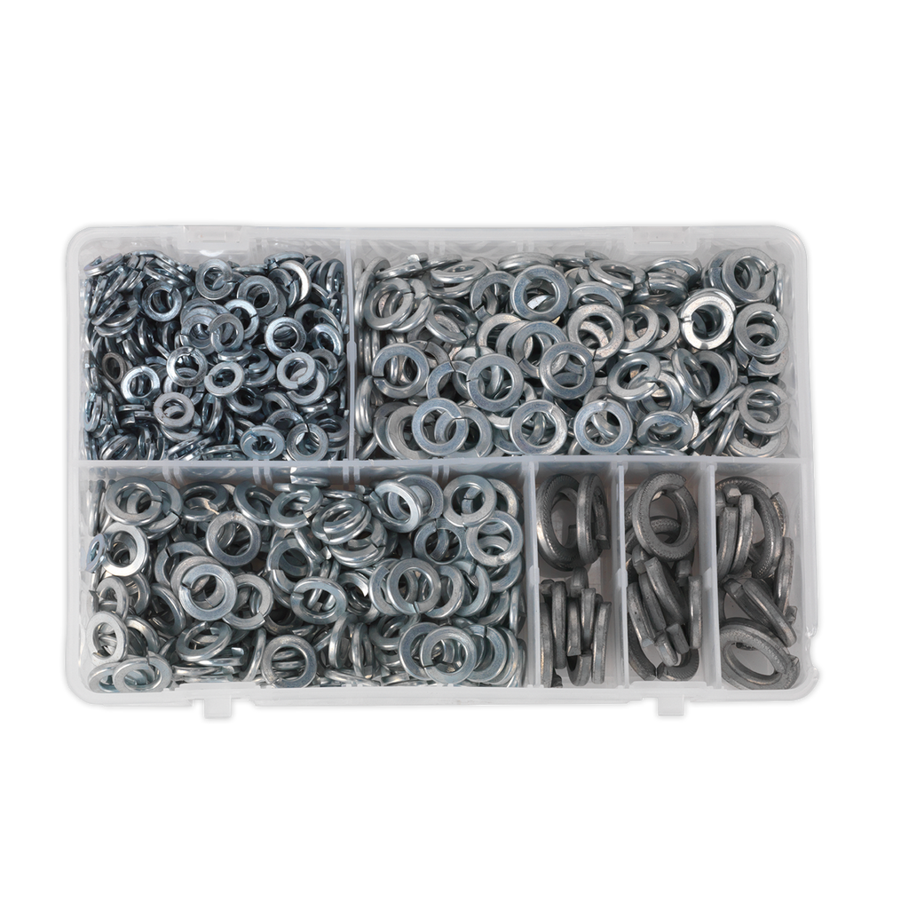 Zinc Plated Spring Washer Assortment M6-M16 DIN 127B - 1010pc AB058SW