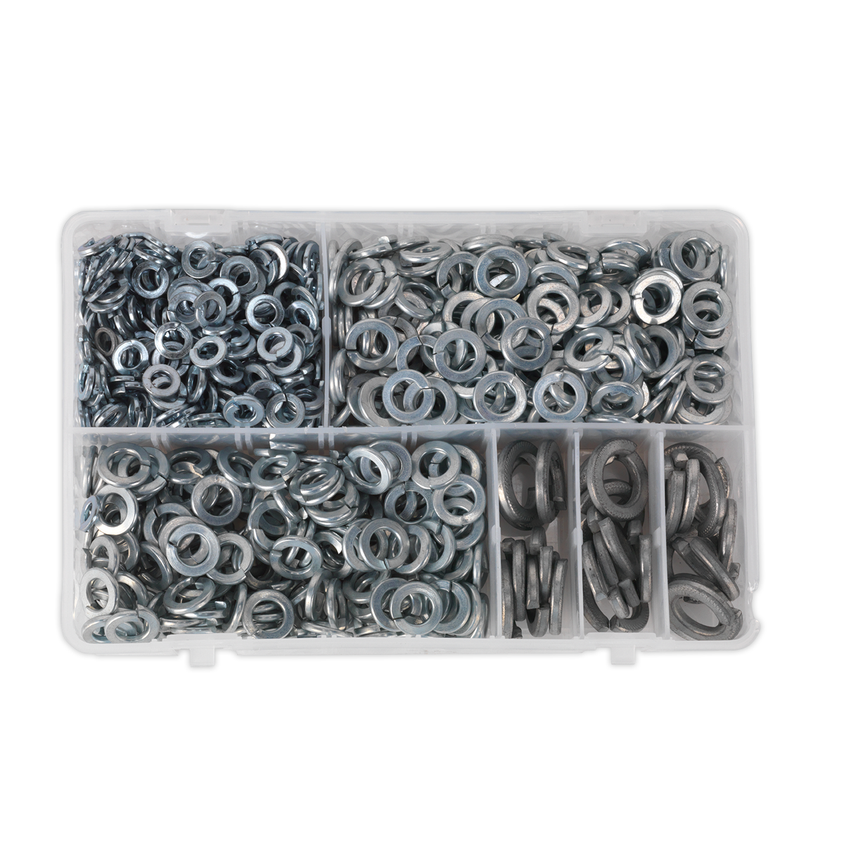 Zinc Plated Spring Washer Assortment M6-M16 DIN 127B - 1010pc AB058SW