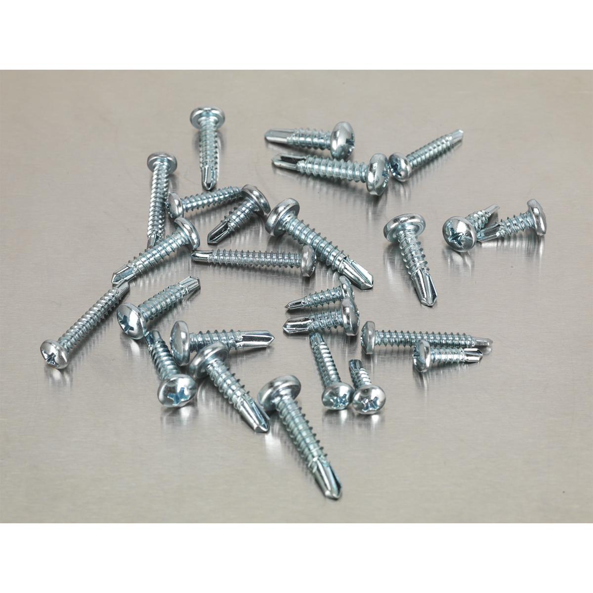 Zinc Plated Self-Drilling Pan Head Phillips Screw Assortment 500pc AB060SDS