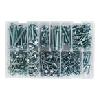 Zinc Plated Self-Drilling Hex Head Screw Assortment 410pc AB061SDH