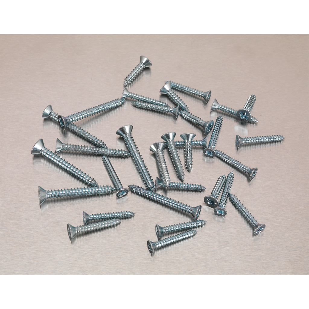 Zinc Plated Self-Tapping Countersunk Pozi Screw Assortment 510pc - DIN 7982 AB062STCS