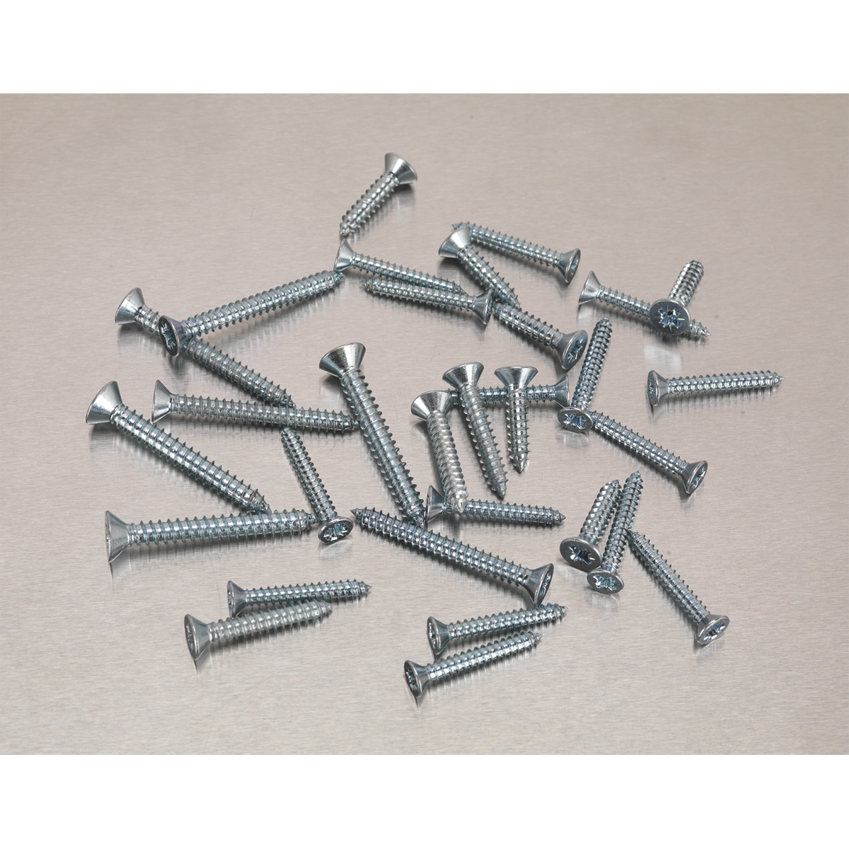 Zinc Plated Self-Tapping Countersunk Pozi Screw Assortment 510pc - DIN 7982 AB062STCS