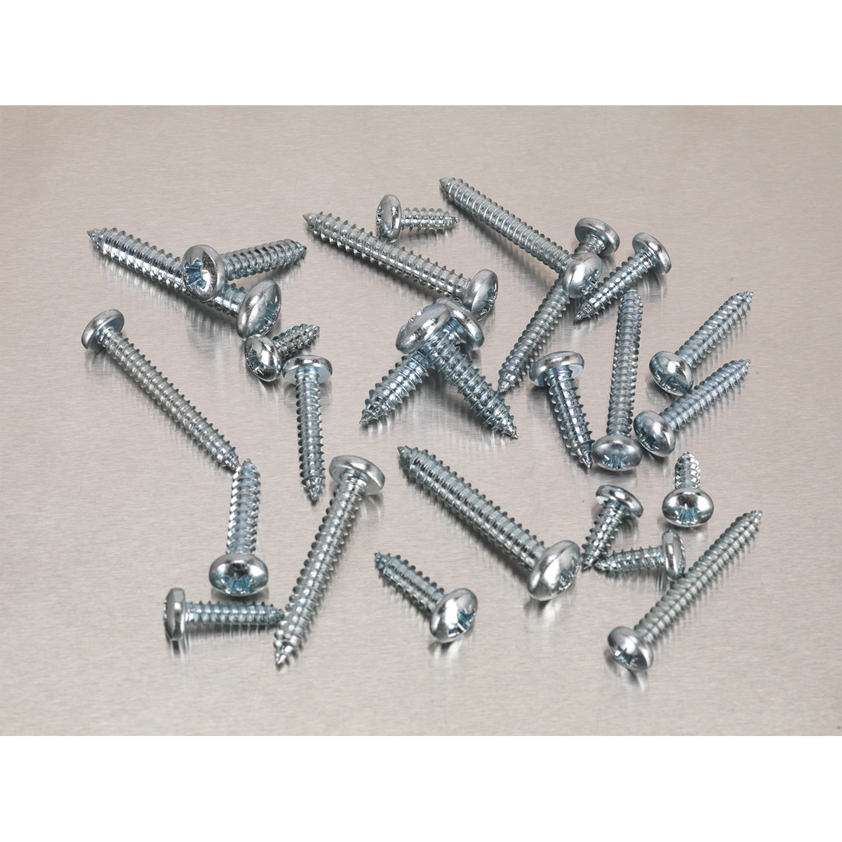 Zinc Plated Self-Tapping Pan Head Pozi Screw Assortment 305pc - DIN 798CZ AB064STPP