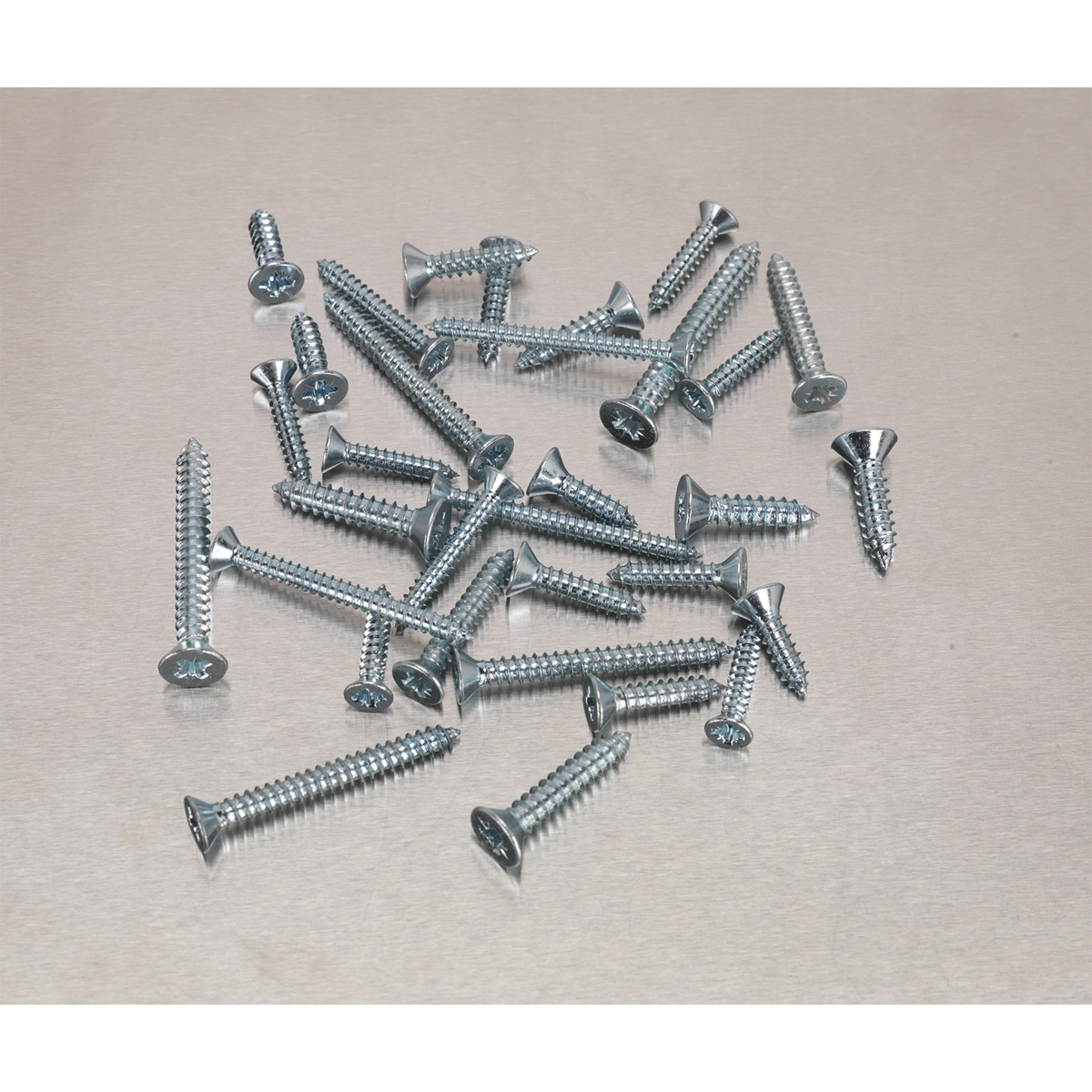 Zinc Plated Self-Tapping Countersunk Pozi Screw Assortment 600pc AB065STCP