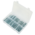 Zinc Plated Self-Tapping Countersunk Pozi Screw Assortment 600pc AB065STCP