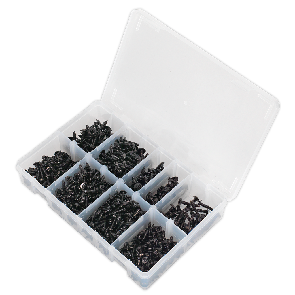 Self-Tapping Flanged Head Screw Assortment 700pc AB066STBK