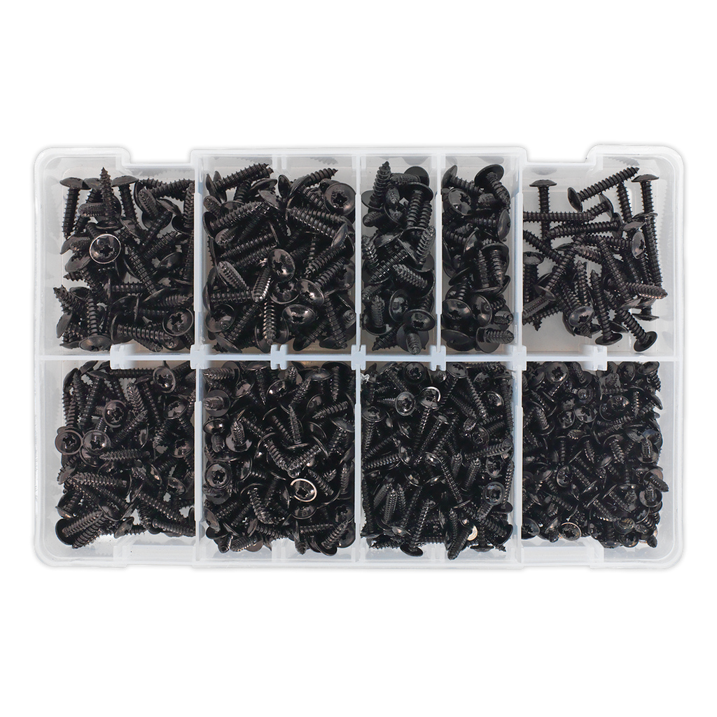 Self-Tapping Flanged Head Screw Assortment 700pc AB066STBK