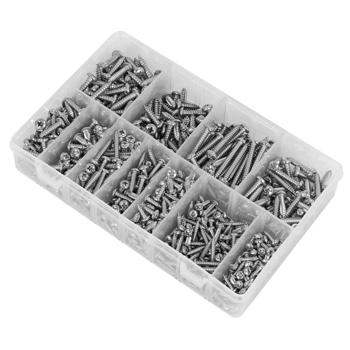 Stainless Steel Self-Tapping Screw Assortment 700pc AB0700SSST