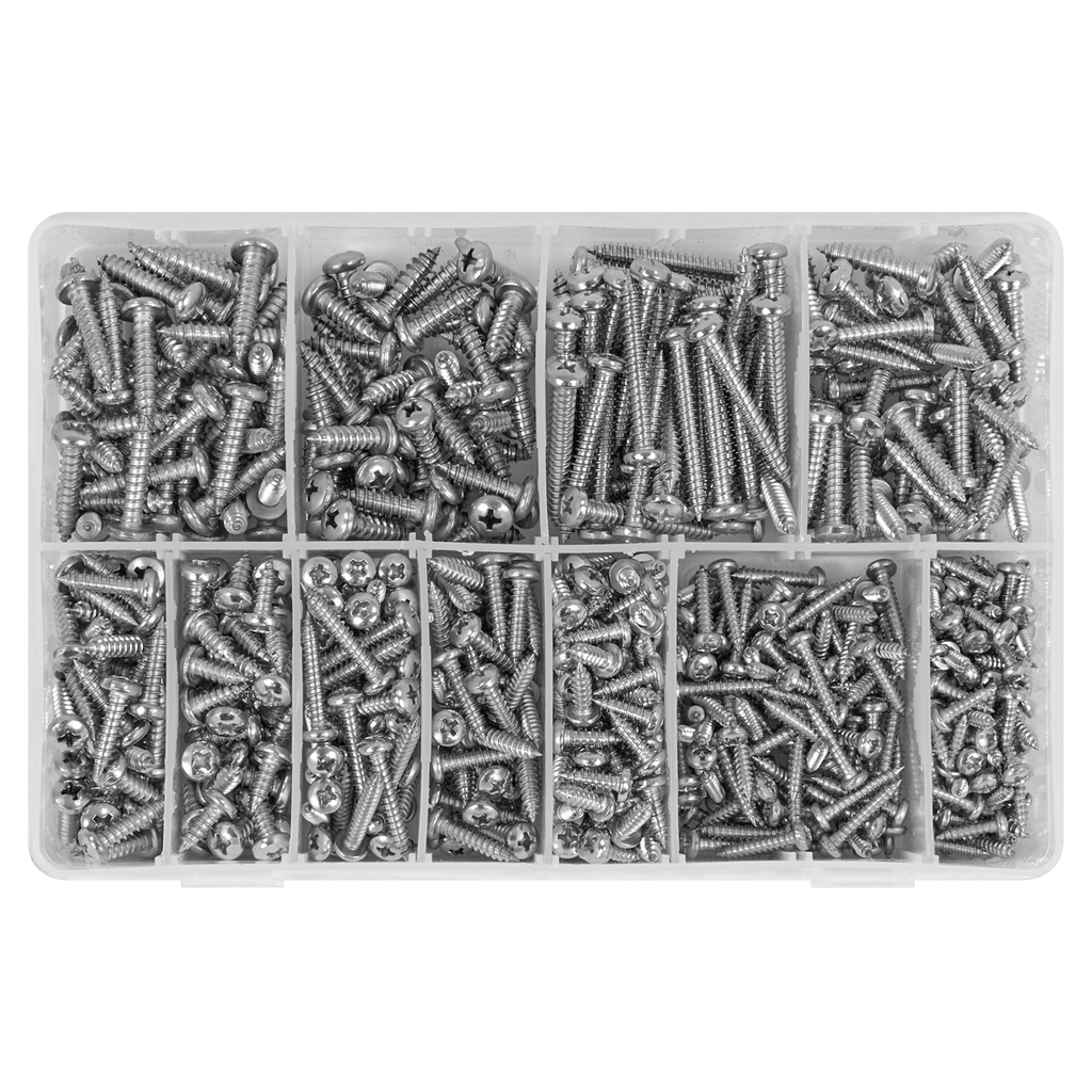 Stainless Steel Self-Tapping Screw Assortment 700pc AB0700SSST