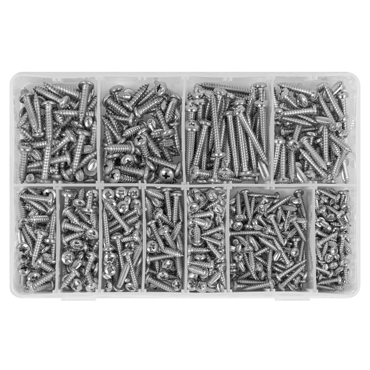 Stainless Steel Self-Tapping Screw Assortment 700pc AB0700SSST