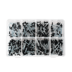 Black Anodised Rivet Assortment 200pc AB074BR