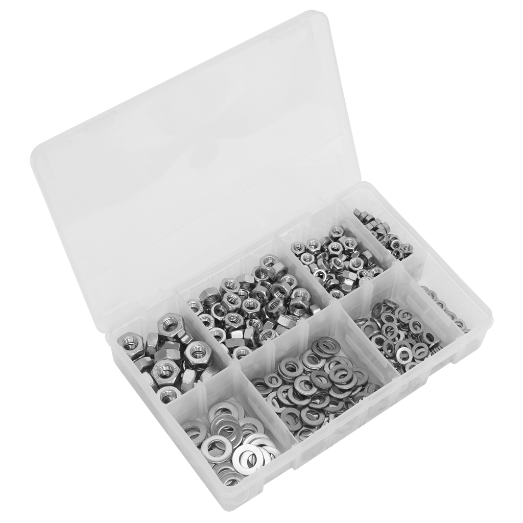 Stainless Steel Nut and Washer Assortment M5-M10 500pc AB077NW