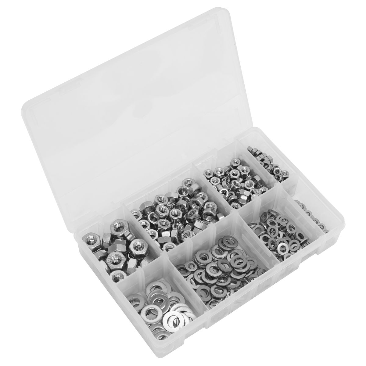 Stainless Steel Nut and Washer Assortment M5-M10 500pc AB077NW