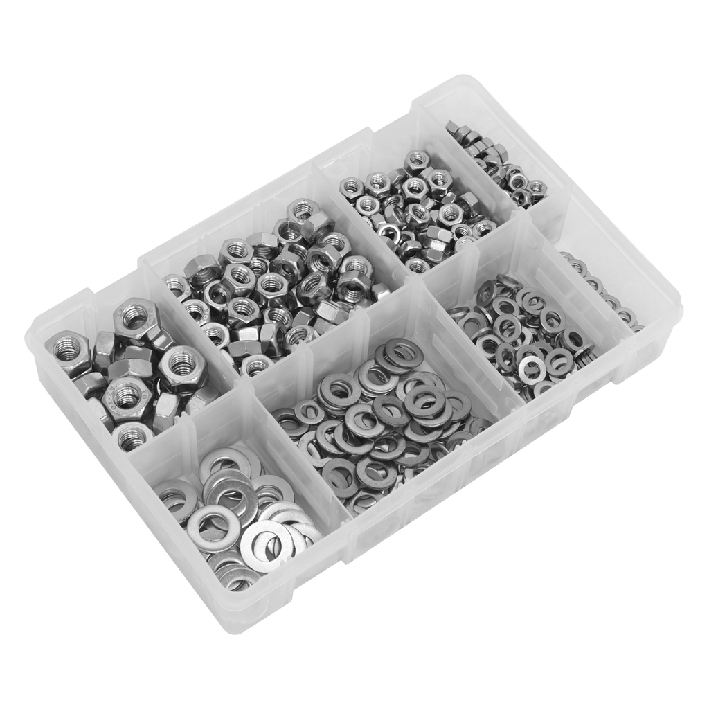 Stainless Steel Nut and Washer Assortment M5-M10 500pc AB077NW